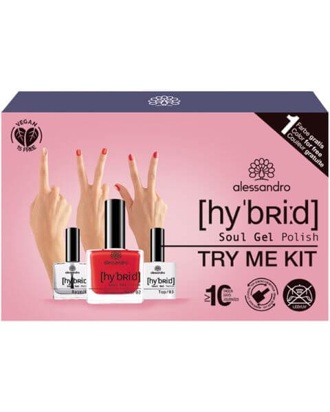 alessandro-hybrid-gel-polish-try-me-set-classic-red Hybrid Lack Try Me Set = Base Coat 8 ml + Classic Red 8 ml + Top Coat 8 ml