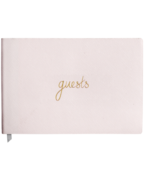 Wohnaccessoires Guest Book Metallic White