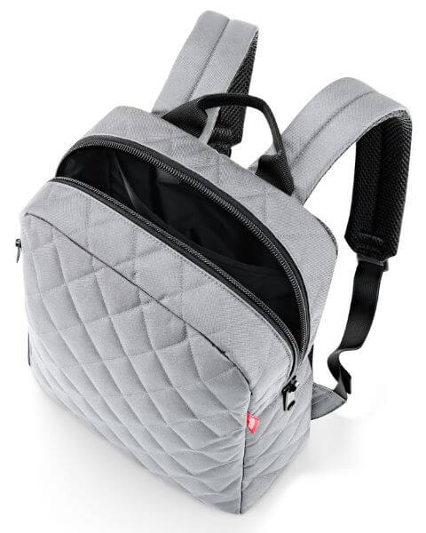 reisenthel-classic-backpack-m-rhombus-light-grey-open Reisenthel Travelling Classic Backpack M