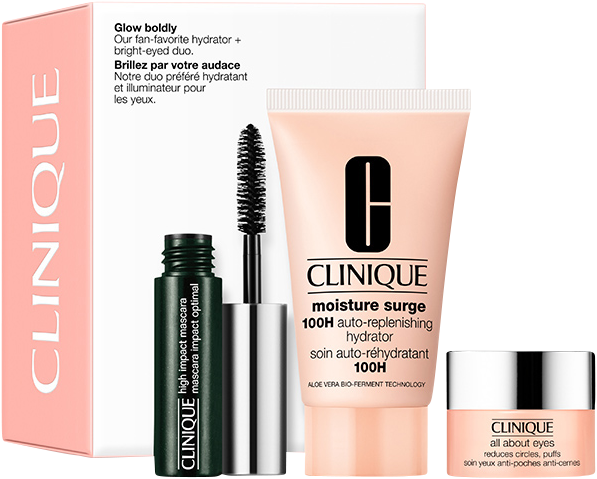 Moisture Surge 100h Recruitment Set = Moisture Surge 100h 30 ml + All About Eyes 5 ml + High Impact Mascara 3,5 ml black