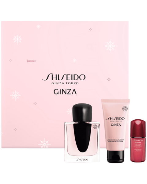 Ginza Holiday Kit = EdP Nat. Spray 50 ml + Body Lotion 50 ml + UTM Power Infusing Concentrate 10 ml