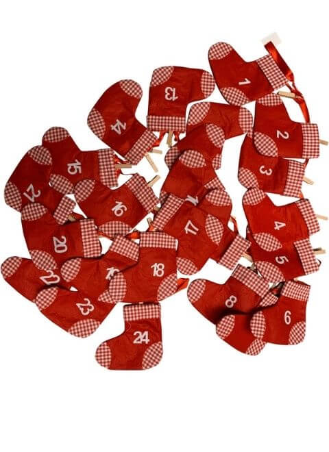 Parfum.de rote Söckchen für den Adventskalender Parfum.de - Adventskalender Damen + Söckchen