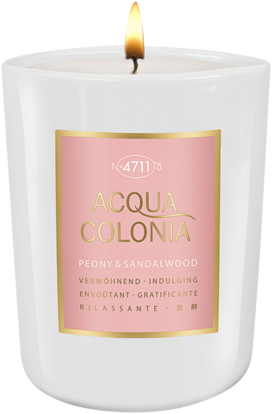 Peony & Sandalwood Set = EdC Nat. Spray 100 ml + Duftkerze 72 g