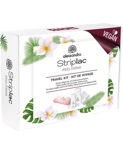 alessandro-striplac-peel-or-soak-travel-kit-vegan Striplac Peel or Soak Travel Kit = Top Coat 5 ml + Cleaner 10 ml + Pads 20 Stk. + Travel Lampe 1 Stk.
