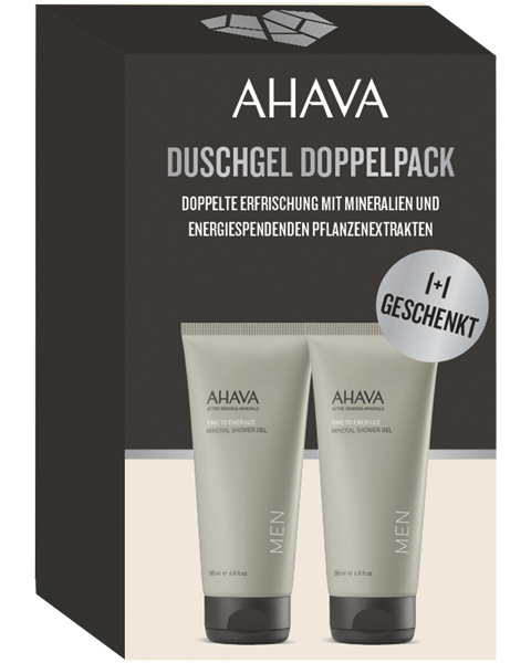Design-ohne-TitelTr6VIxONNuBNL Ahava Time to Energize Men Mineral Shower Gel Duo Kit = 2x Men Mineral Shower Gel 200 ml