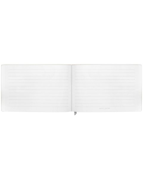 Wohnaccessoires Guest Book Metallic White