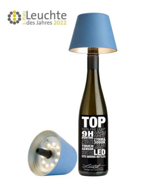 Top Blau H11cm D12,5cm Kunststoff