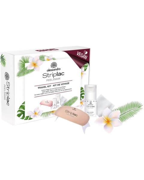 Striplac Peel or Soak Travel Kit = Top Coat 5 ml + Cleaner 10 ml + Pads 20 Stk. + Travel Lampe 1 Stk.